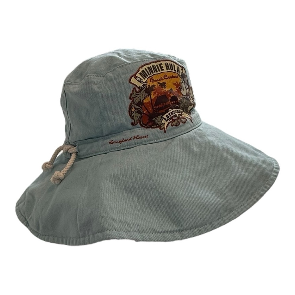 Disney Minnie Mouse Beach Cabana Bucket Hat Wide Brim Disneyland Resort